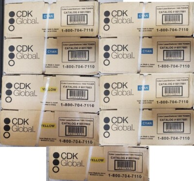 9 Genuine Sealed CDK Global 6017883 Yellow 6017881 Cyan Toners ...