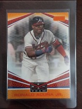 2019 topps stadium club orange beam team ronald acuna jr /50