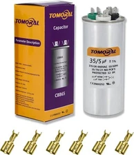 NIB TOMORAL 35/5 uF Capacitor for AC, 35+5 MFD ±5% 370V/440V CBB65 Dual Run