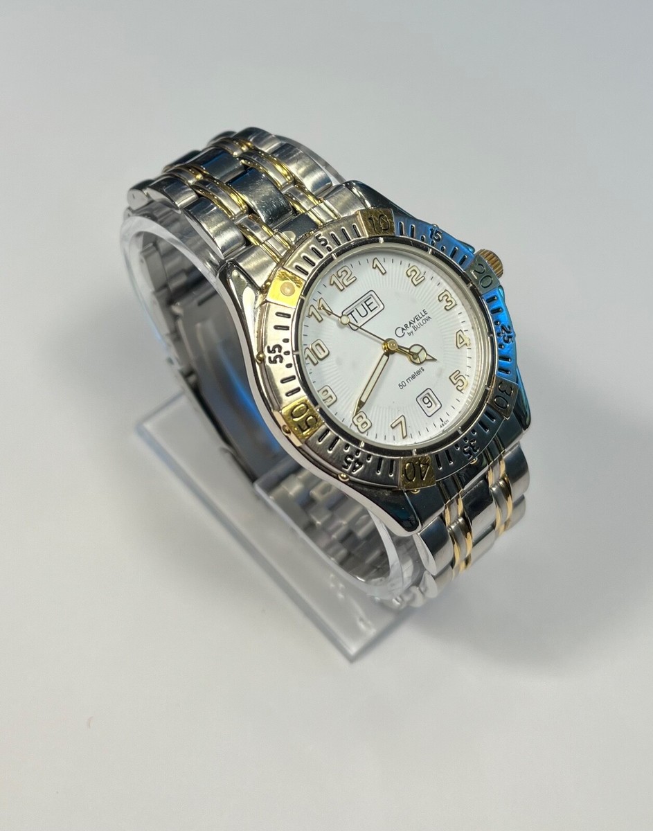 CARAVELLE BY BULOVA WATCH 50 METERS DAY MARKER STAINLESS CARAVELLE BY BULOVA WATCH 50 METERS DAY MARKER STAINLESS