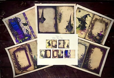 Volume 2 Gothic Witch Grimoire Or Junk Journal Pages | eBay