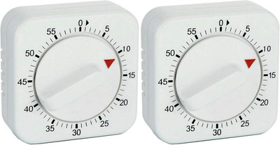 Square 60 Minute Mechanical Kitchen Timer, Easy Use Visual Cooking Timer Strong
