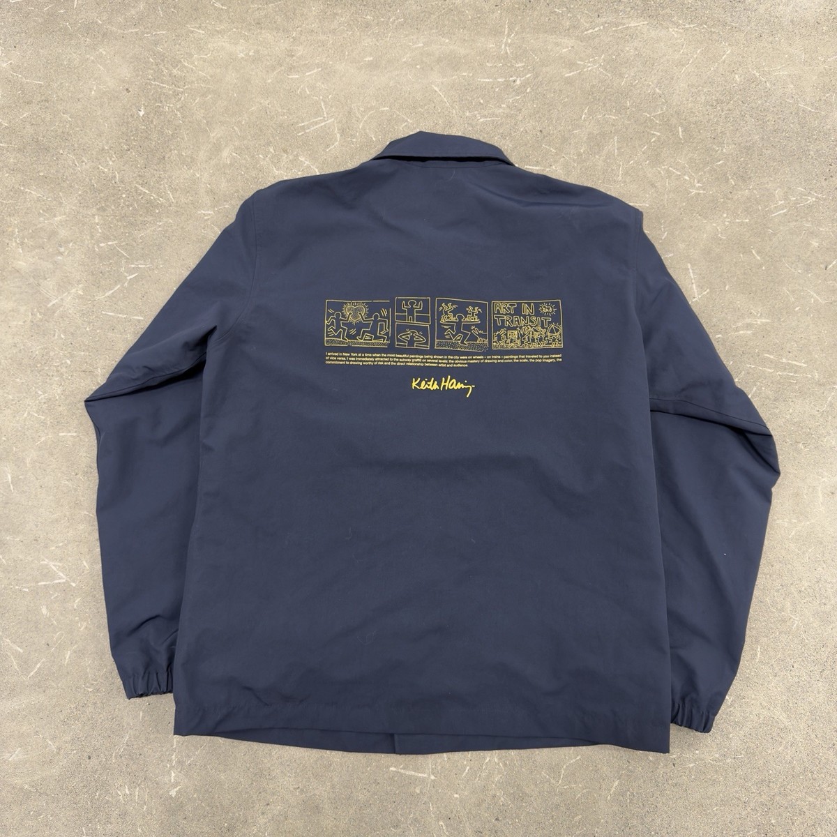 Uniqlo x Keith Haring Art In Transit Coach's Jacket Windbreaker Sz