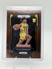 2023-24 Prizm Monopoly Taylor Hendricks Brown Prizm 73/249 #86 Rookie Card. rookie card picture