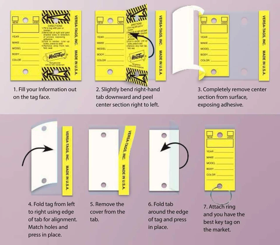 VERSA-TAGS Self Laminating Self Protecting Key Tags with Rings (250 per Box) - Image 4 of 4
