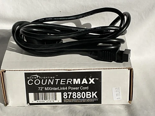 Maxim Lighting CounterMax MXInterLink4 72' Power Cord Black - 87880BK - Picture 2 of 5