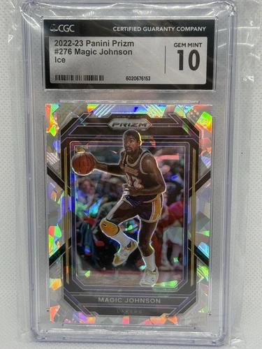 2022-23 Panini Prizm Ice Prizm Magic Johnson #276 CGC 10 Gem Mint HOF