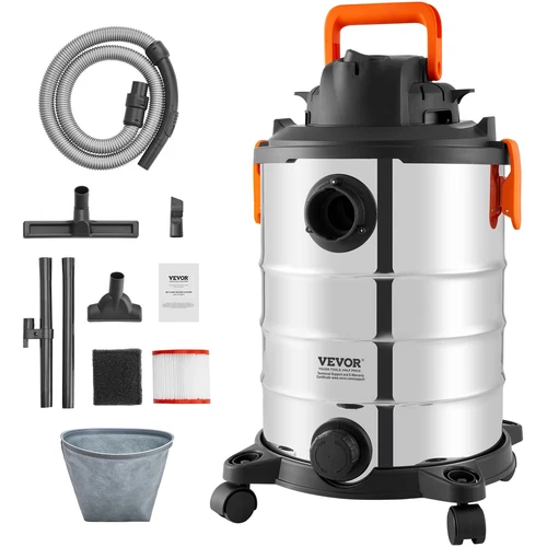 VEVOR Stainless Steel Wet/Dry Shop Vacuum 8 Gallon 6-HP with Rich Accessories