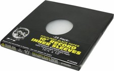 50 10" Black Polylined Record Inner Sleeves Heavyweight Paper ARCHIVAL