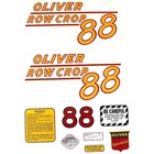 Mylar Decal Set Fits White / Oliver Tractor 88 Row Crop yellow numbers