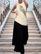 ZARA LIMITED EDITION COMBINATION HALTER DRESS sz L Retail price $ 119