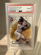 2023 Topps Pristine - Christian Yelich #8 Gold Refractor /50 PSA 10
