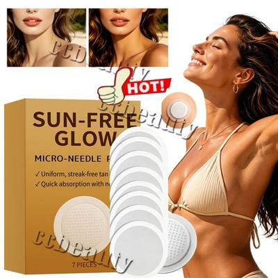 Sun Free Glow Microneedle Tanning Patches,Sunless Body Face Bronzing Sticke  New