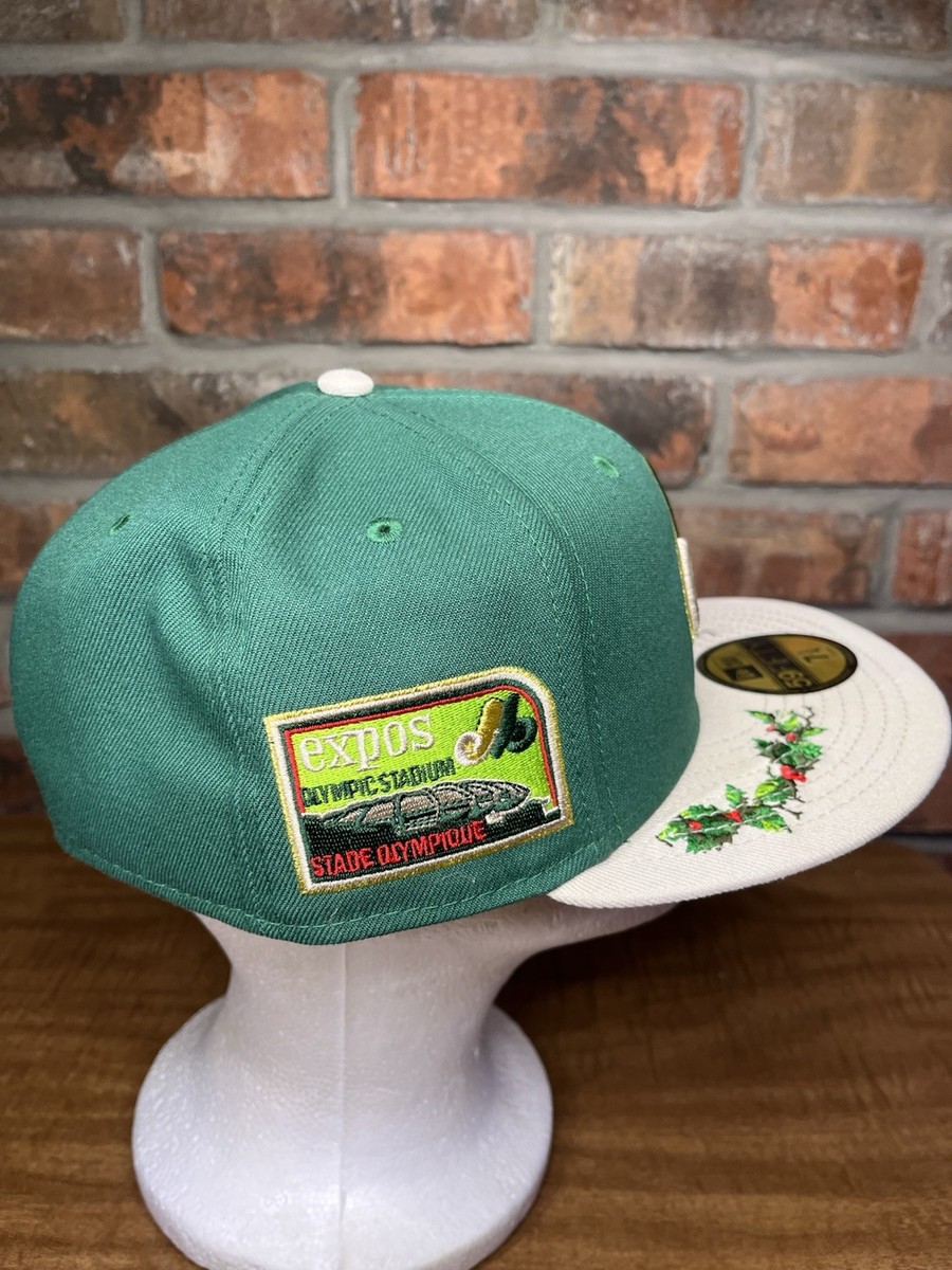 New Era Montreal Expos Novelty Holly Christmas 59fifty 7 1/4 Green