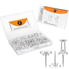 150 Pack Assorted Clear Push Pins by Luxurecourt for Bulletin Board,