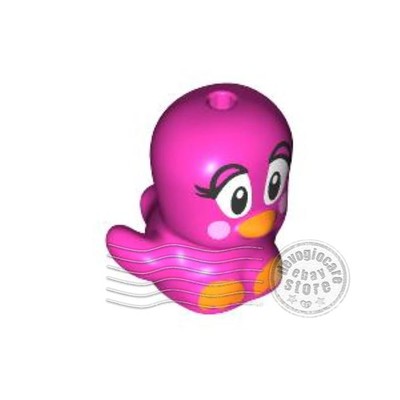 1x LEGO 3918pb01 Bird, Chick (Sonic the Hedgehog) Dark Pink