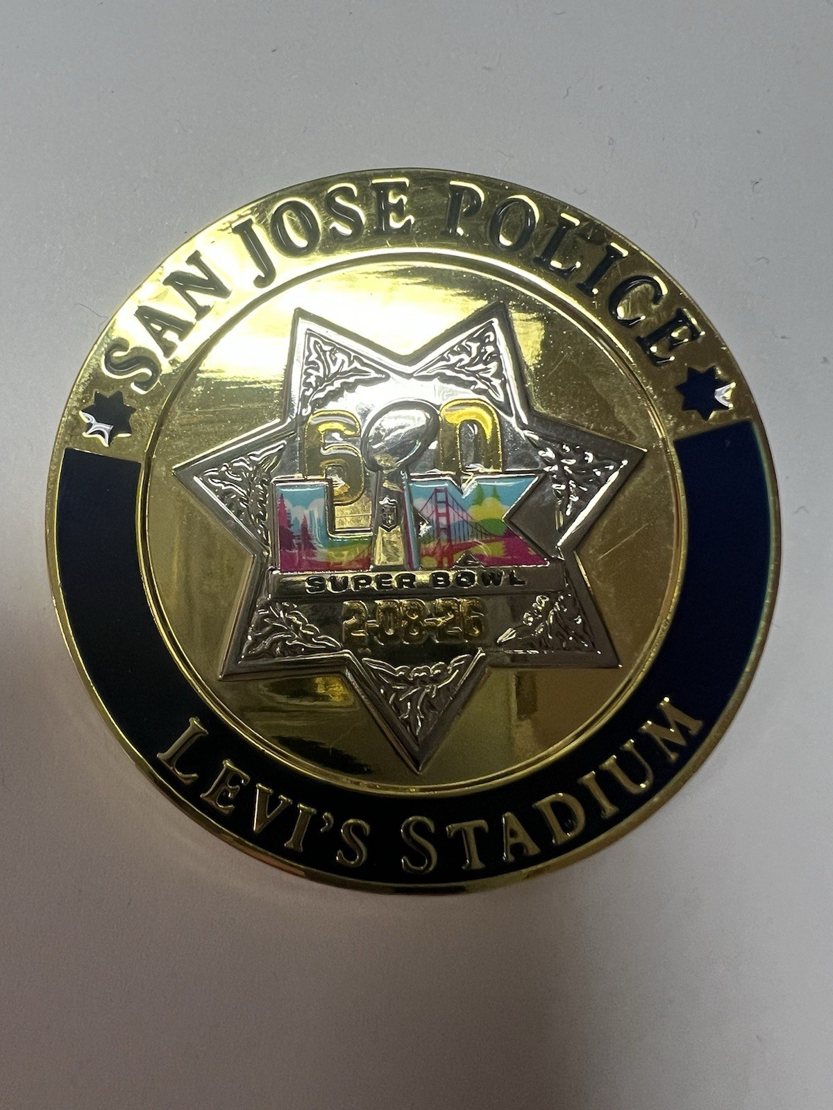 San Jose Police Super Bowl 60 Challenge Coin