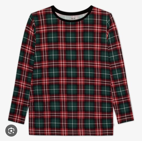 Little Sleepies Bamboo Pajamas Set Fireside Plaid Shirt Pants Large PJ's $76 NEW - Picture 18 of 19