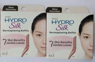 Schick Hydro Silk Dermaplaning Refills 2 Packs Of 6, 12 total refills