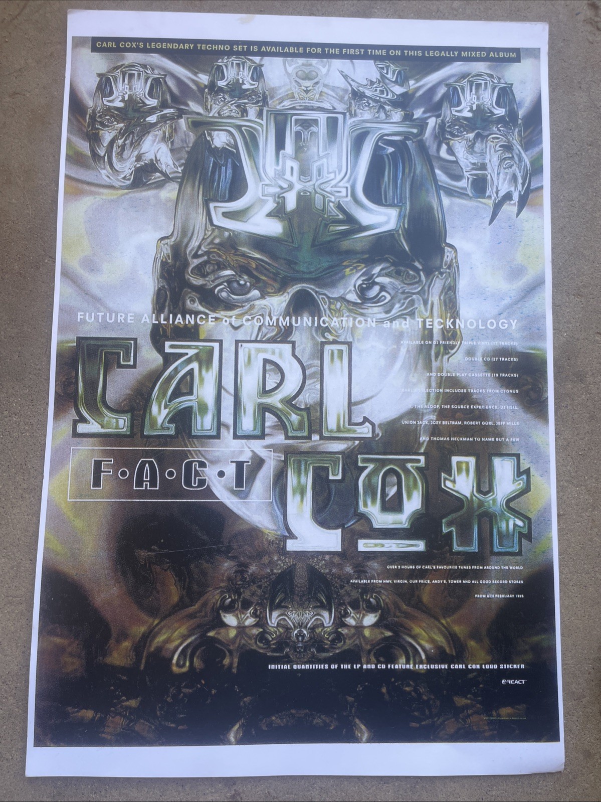 1995 Print Advert Fact Poster 12x18”