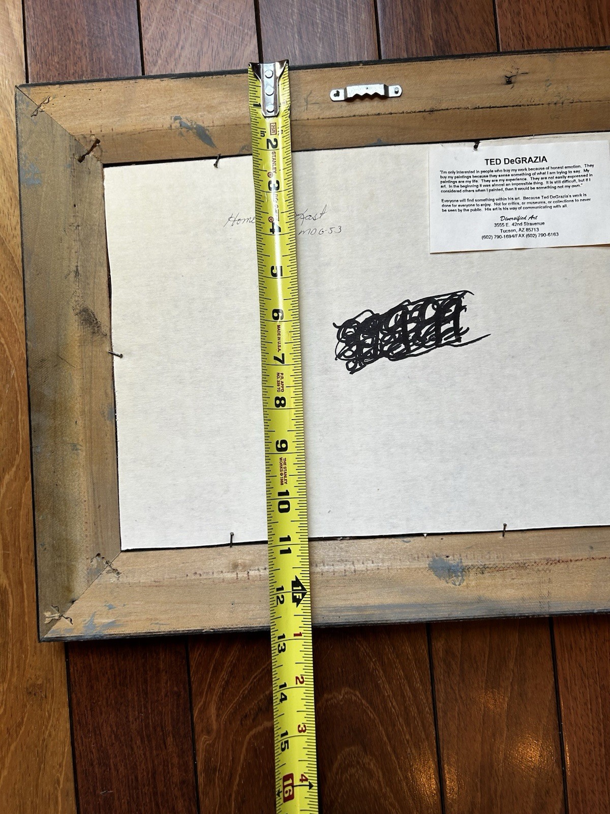 VTG Ted DeGrazia “Home At Last" Print Midnight Sketch 1972 RARE!