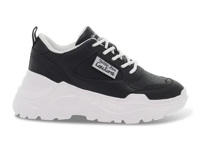Baskets Versace Jeans Couture SPEEDTRACK N en cuir noir - Chaussures Femme - Photo 1/4