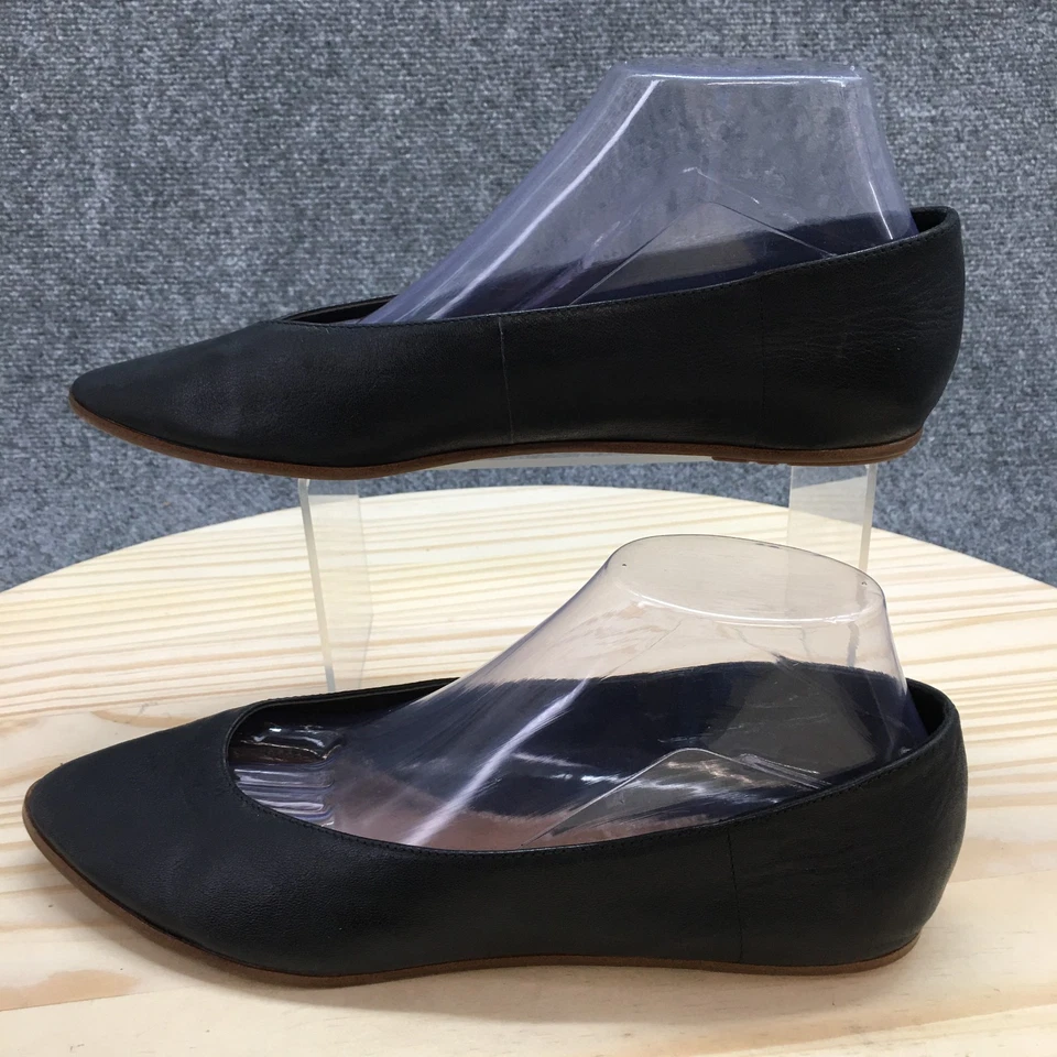 Zapatos planos Crown Vintage para mujer 9,5 Telian Ballet negros sin cordones punta Foto 2 de 4