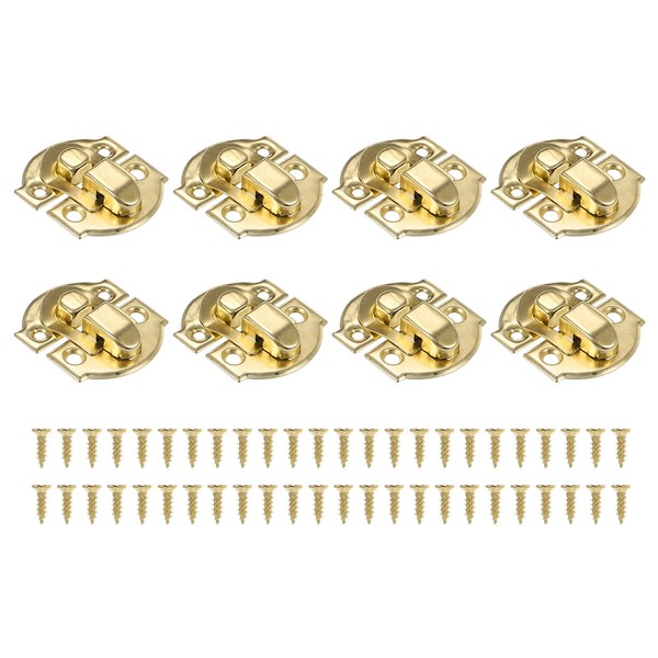 Kleiner Metallkasten-Knebelverschluss,8Er-Pack-Schnalle-Hardware,Gold-image