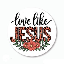 Floral Love Like Jesus Party Favors Scrapbook Stickers Envelope Seals Labels