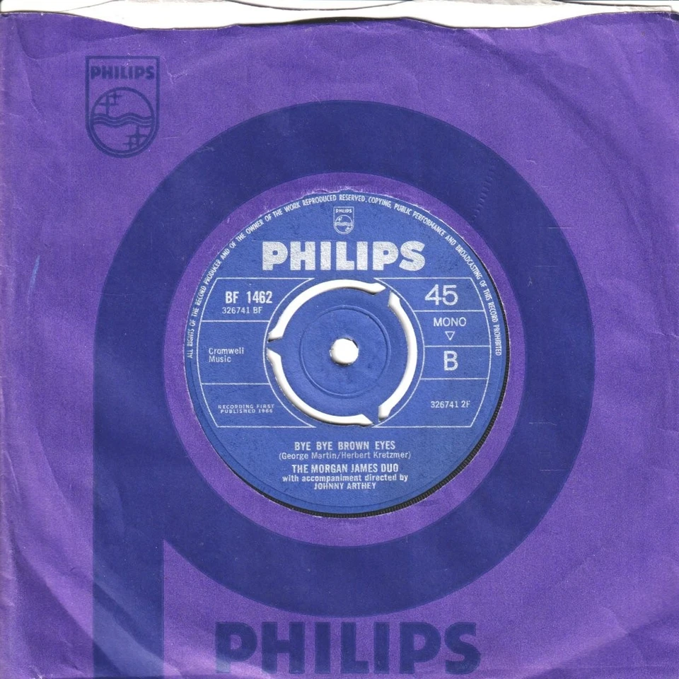 Morgan James Duo Sweet Pussycat 7" vinyl UK Philips 1965 3 prong label design in - Image 2 of 3