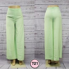 Light Green Sheer Small Palazzo Pants Flowy Wide Leg Lightweight Casual Pants