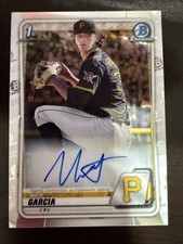 Nick Garcia 2020 Bowman Chrome Draft 1st Auto CDA-NG Pittsburgh Pirates