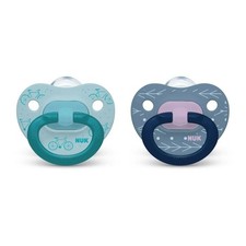 NUK Pacifier 18-36 M Orthodontic Silicone 2 Pack Baby Boy BPA Free Dishwasher