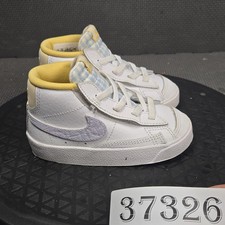 Nike Blazer Mid Shoes Kids Size 7 White Gingham Mid Top Sneakers FJ4647-100