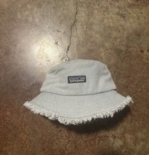 Patagonia light blue Denim Style Frayed Ends Bucket Hat One Size Fall 2010