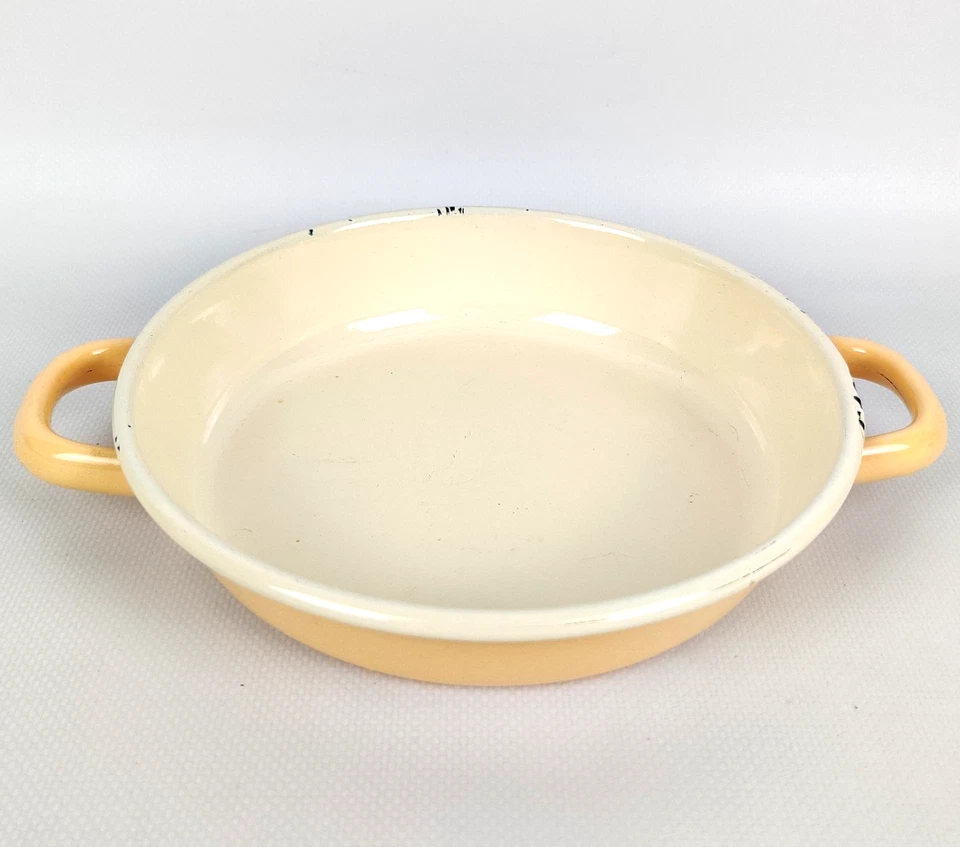 Riess Emaille Eierpfanne Gelb 18cm – Vintage Pfanne, Induktion geeignet - Bild 2 von 4