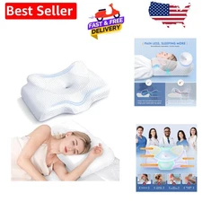 Hollow Ergonomic Queen Cervical Pillow for Neck Pain Relief - Adjustable Comfort