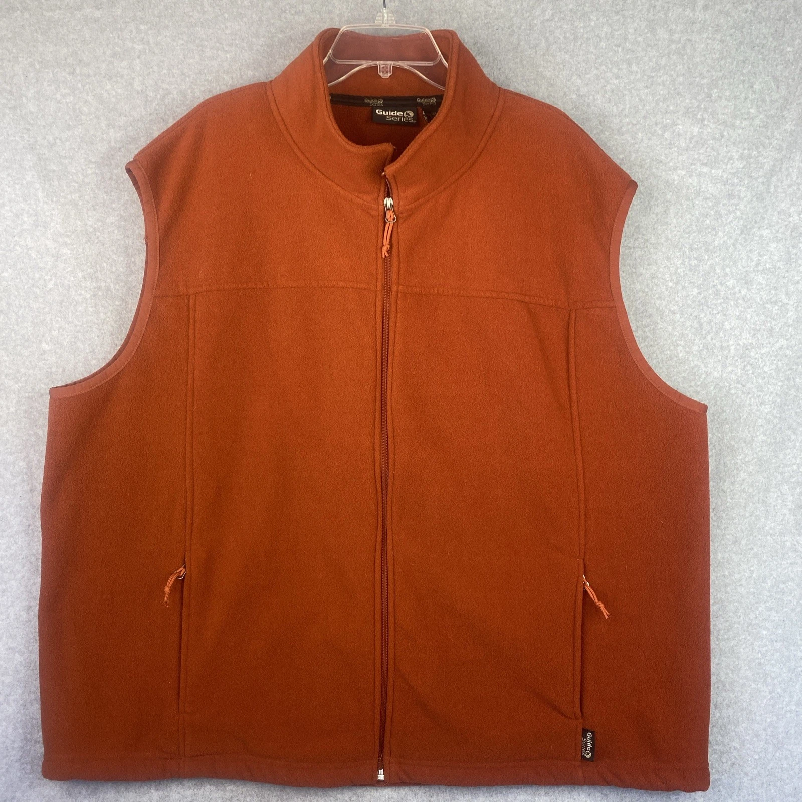 Guide Series Fleece Vest 3XL Full zip Rust Zip Pockets