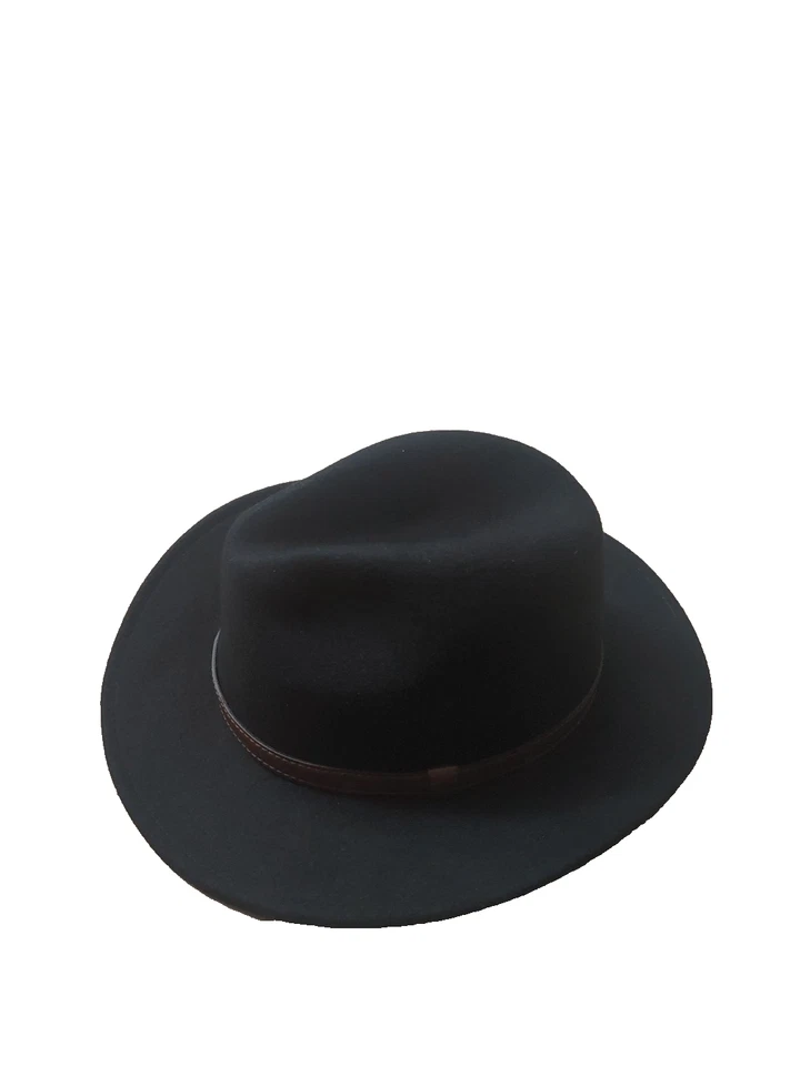 Sombrero marrón de fieltro de lana aplastable Dorfman Pacific Scala Classico Outback para hombre Foto 4 de 4