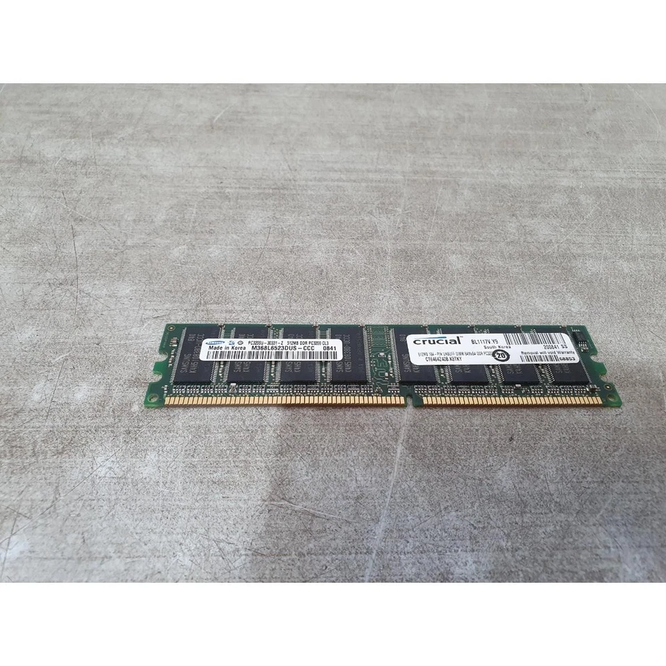 Samsung M368L6523DUS-CCC DIMM Memory Desktop Module 400-MHz PC3200 512MB DDR CL3 - Image 4 of 4