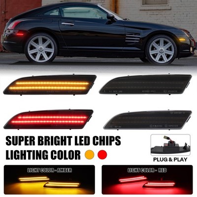 2x Vorne Hinten LED Seitenmarkierungsleuchten für 2004-2008 Chrysler Crossfire