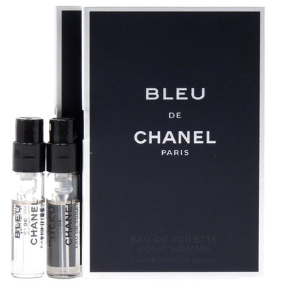 CHANEL BLEU DE CHANEL EDT 1.5ml .05fl oz x 2 COLOGNE SPRAY SAMPLE VIALS