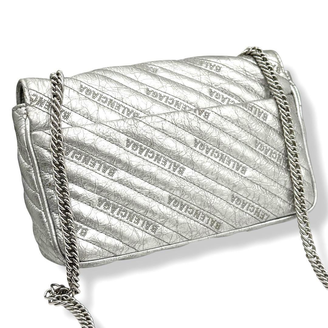 BALENCIAGA Wallet: Chain Shoulder Bag 526682 Silver W22H14D5cm ;01 thumbnail 3