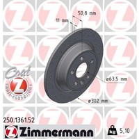 2X Zimmermann 250.1361.52 Bremsscheibe FüR Ford Land Rover Mondeo S MAX Galaxy