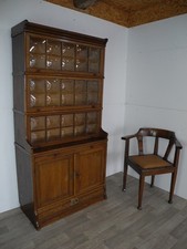 Jugendstil Vitrine Bücher Antik Büro Patent Schrank  Regal Sekretär alt um 1900