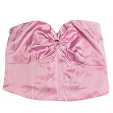 Abercrombie Fitch NWT Pink Satin Corset Top with Opt. Straps Included Size S
