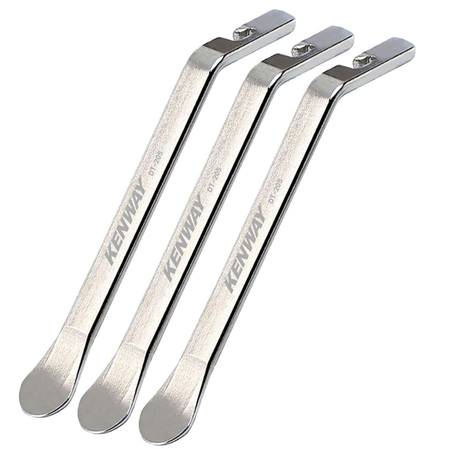 TuoTu Bicycle Tire Lever Tyre Spoon Changing Tool, Stainless Steel Silver