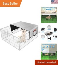 Heavy-Duty Dog Playpen Cover with UV Protection for Outdoor Safety - Fits 24-50"