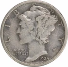 1924-S Mercury Silver Dime EF Uncertified #218