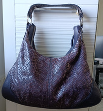 Borsa a tracolla VARRIALE vera pelle hobo made in Italy stampa serpente grande